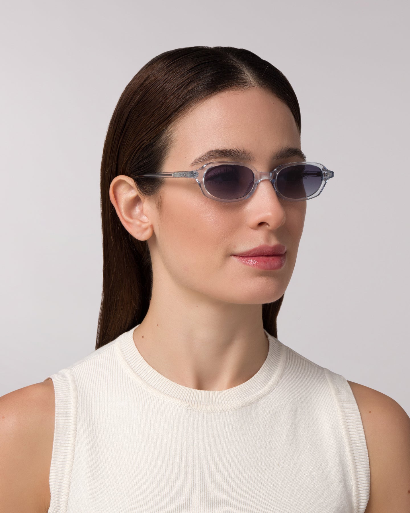 Shop Carolyn Sunglasses in Clear Blue Colour – Available Online in USA, UK, Canada & United Arab Emirates